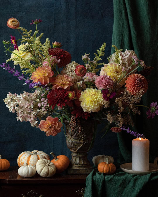 Early fall floral arrangement with local blooms, Adore Flowers Los Angeles