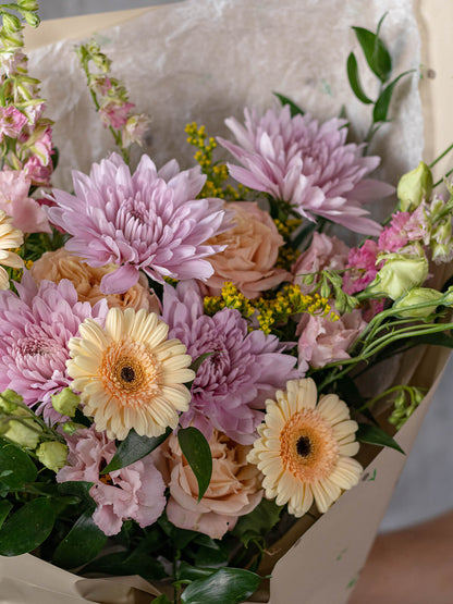 Bella Floral Arrangement - Lively Summer Hues and Timeless Elegance