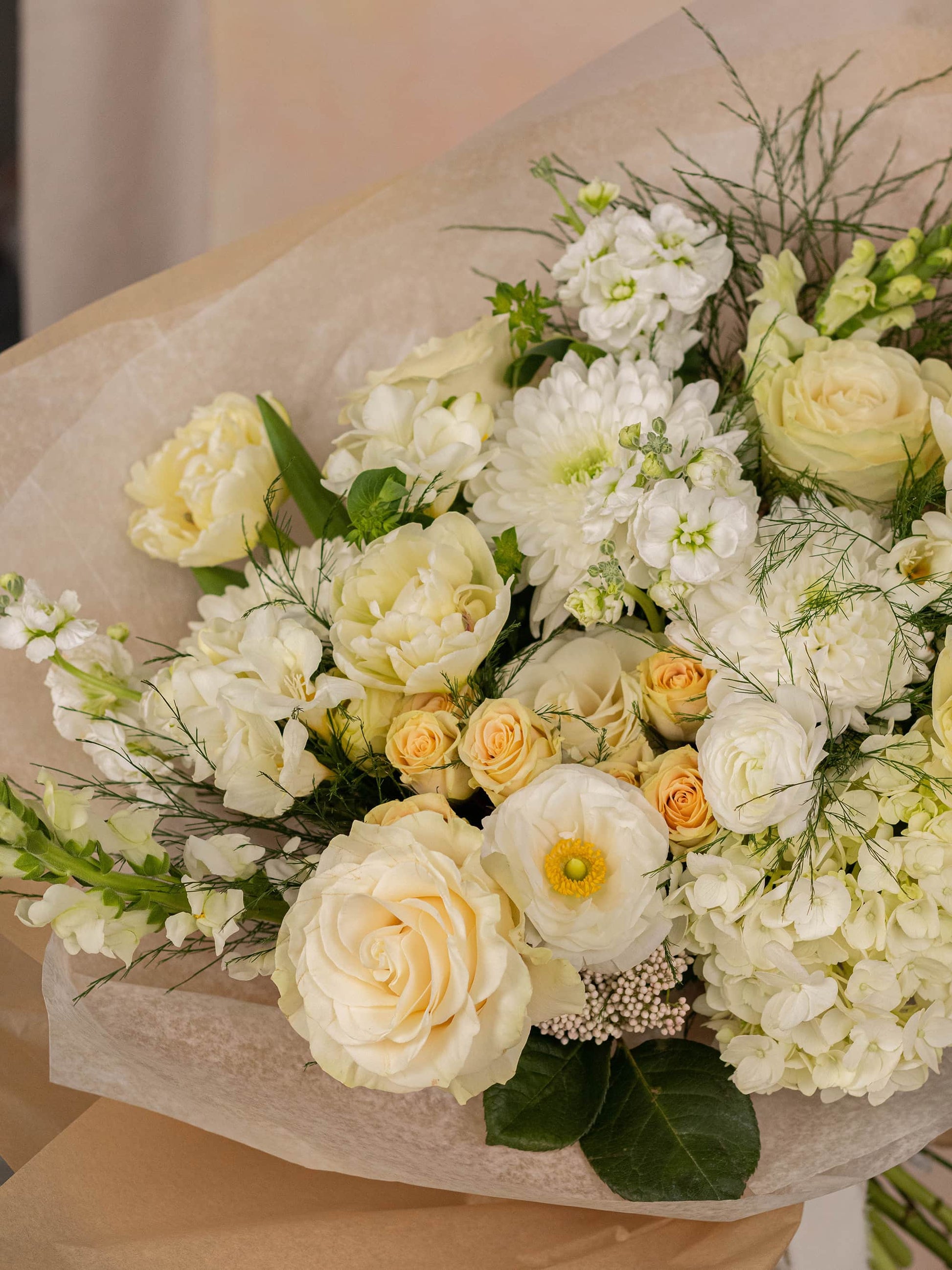 Adore Flowers White Elegance Arrangement - Premium White Blooms for Sophisticated Style