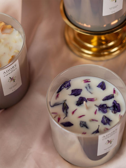 Soy Candle from Adore Flowers - Warm Glow with Elegant Dried Flower Accents