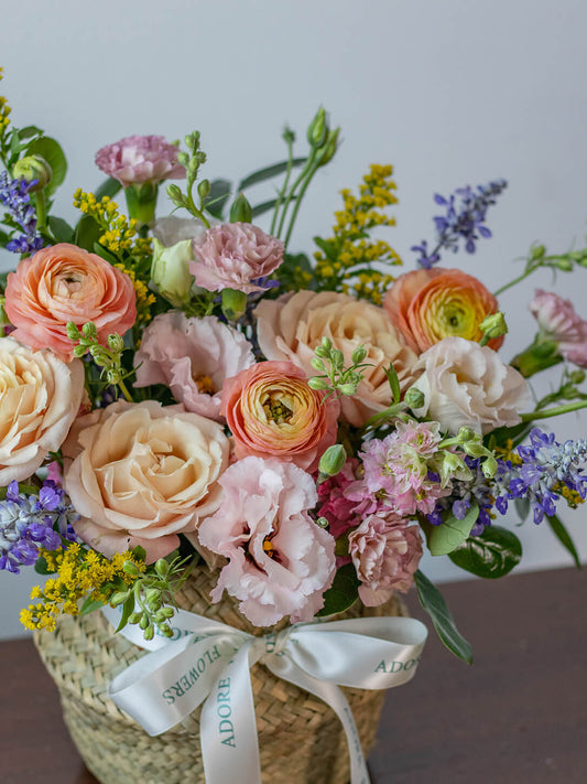 Adore Flowers Melody Arrangement - Chic Pastel Flowers with Lavender in Philadelphia