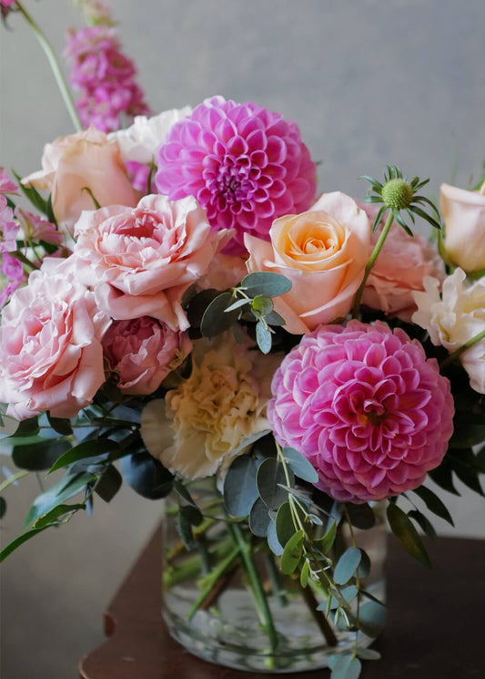 dahlias flower arrangement philadelphia sweet caroline fall flowers closeup