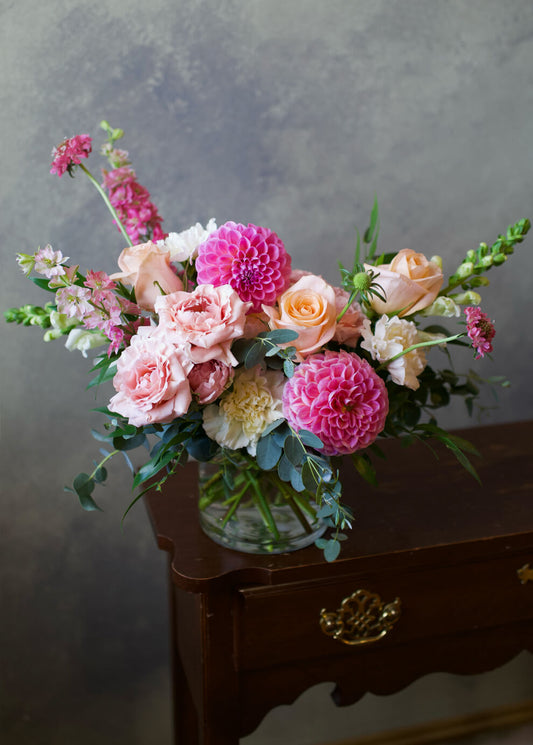 dahlias flower arrangement philadelphia sweet caroline fall flowers