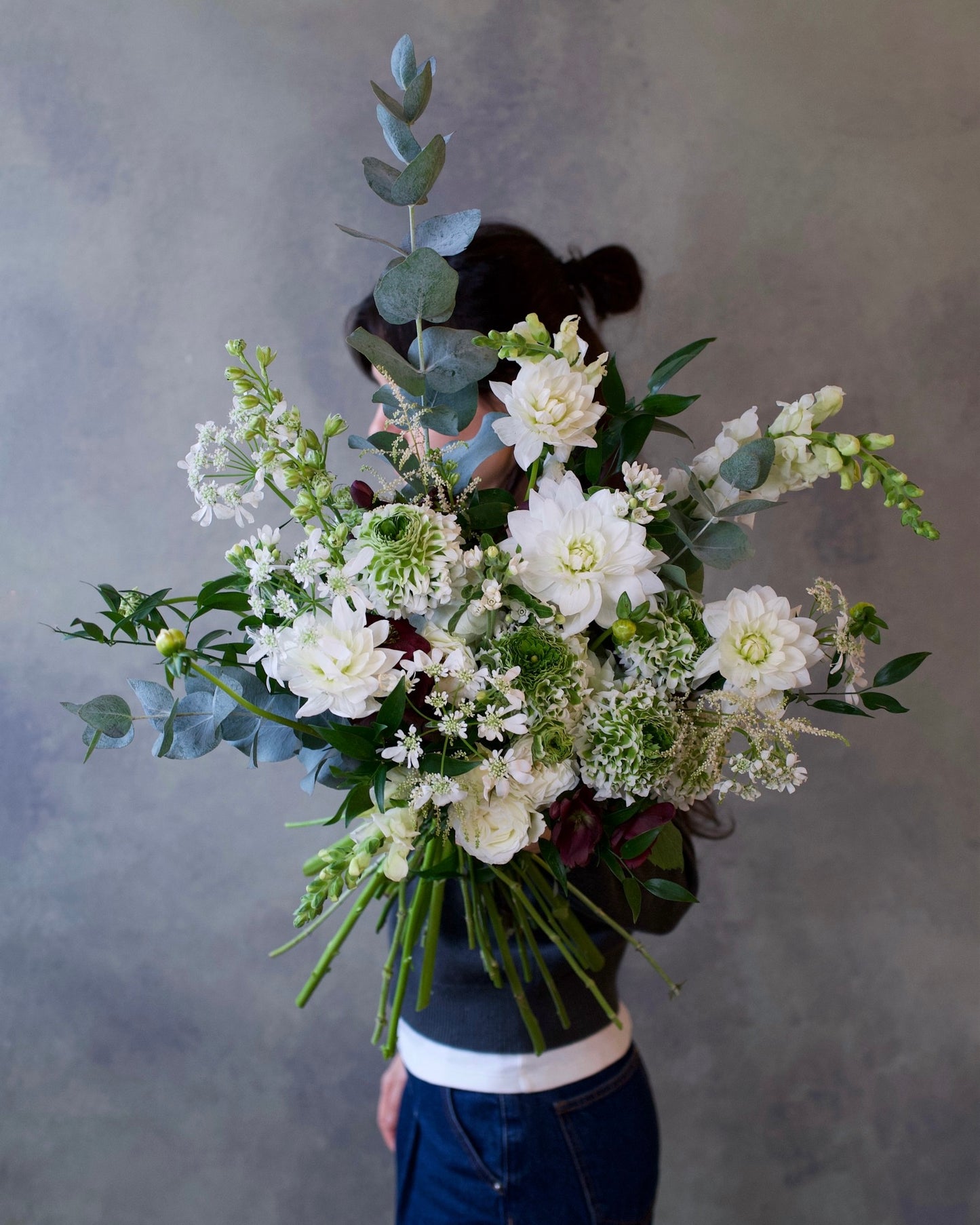 Earthy Neutrals, white and green garden flowers unwrapped, Adore Flowers Los Angeles