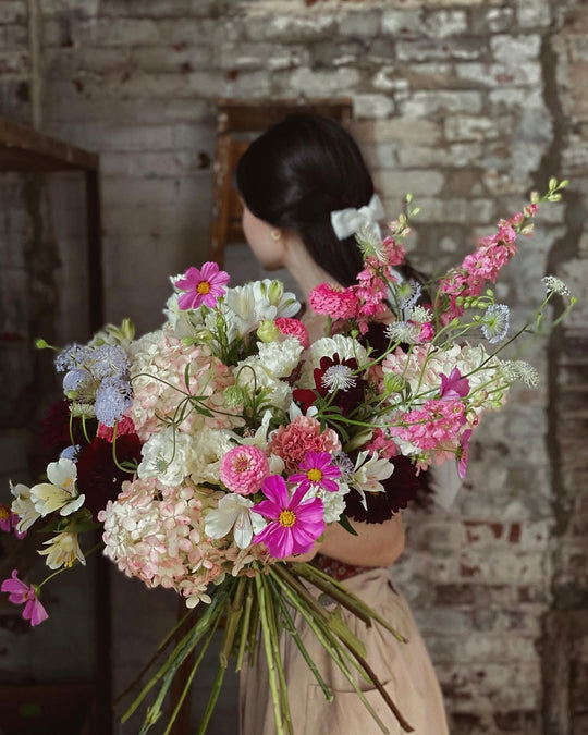 Fresh arrangements on a working day in the Adore Flowers studio, Los Angeles