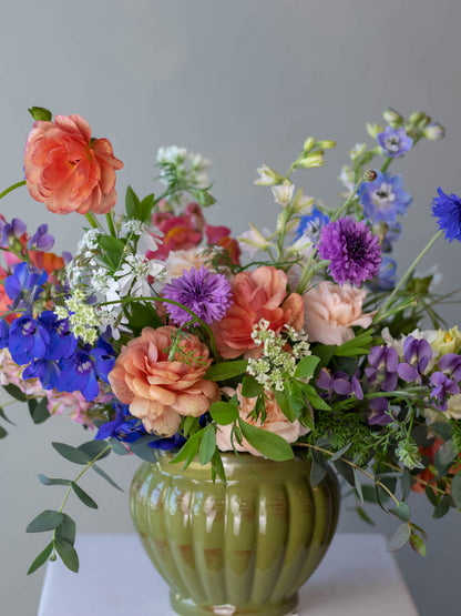 The Wild Pot by Adore Flowers - Unique Arrangement of Seasonal Wildflowers in a Rustic Vase