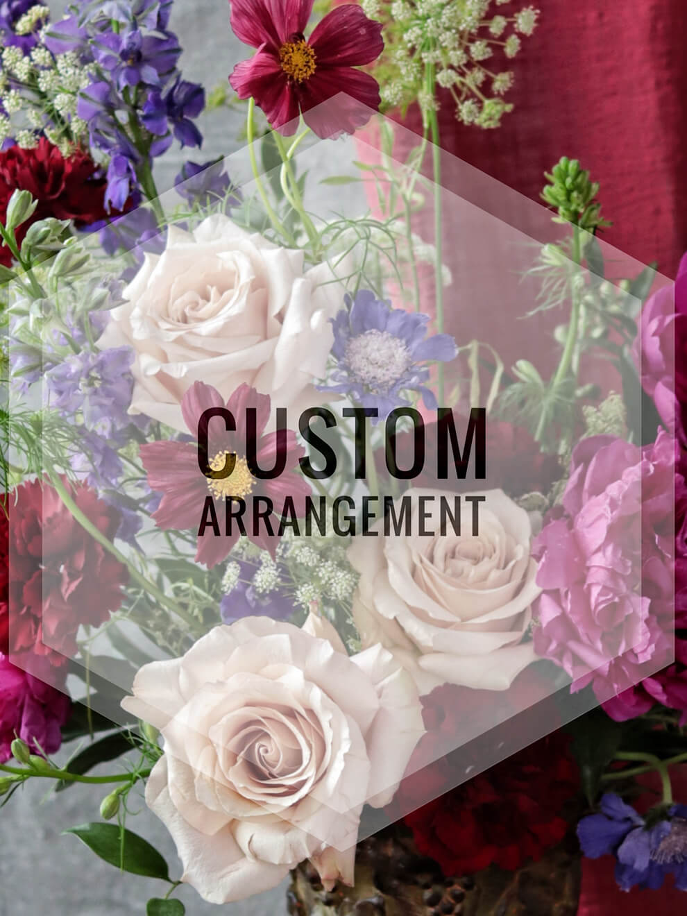 valentines custom flower arrangement