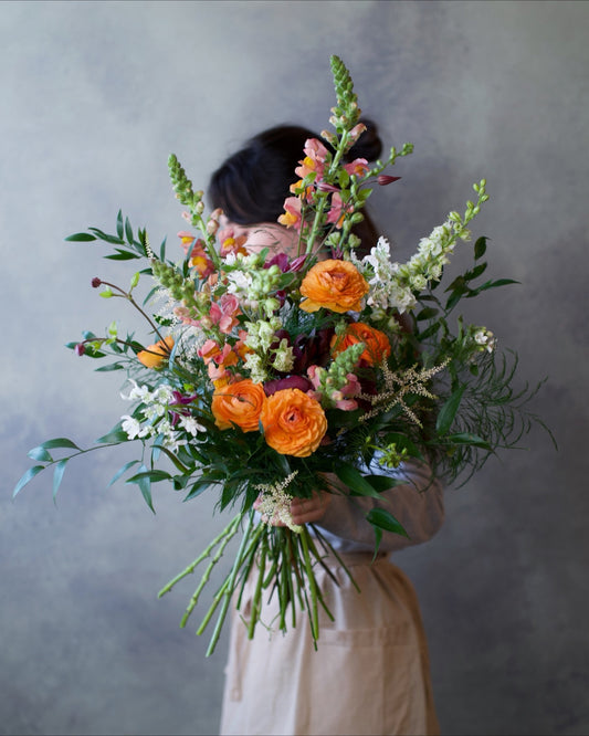 The Wild Bunch, orange wildflower garden flowers unwrapped, Adore Flowers Los Angeles